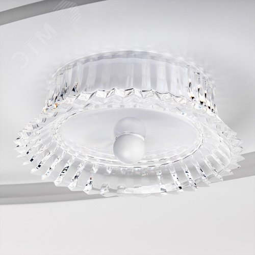 Люстра потолочная светодиодная диммируемая, GALASSIA, с ДУ, 3 режима, 480х480х70мм, 70Вт, 2700K+6400K/4200K/6400K+2700K, 25м кв, белый - фото 6