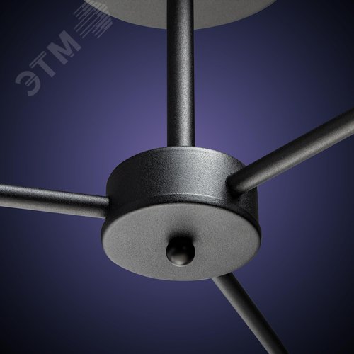 Люстра потолочная светодиодная диммируемая, MATTINO, с ДУ, 3 режима, 480х430х380мм, 48Вт, 2700К/4200К/6400К, 16м, черный - фото 5