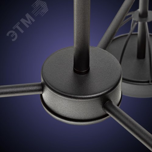 Люстра потолочная светодиодная диммируемая, MATTINO, с ДУ, 3 режима, 480х430х380мм, 48Вт, 2700К/4200К/6400К, 16м, черный - фото 6