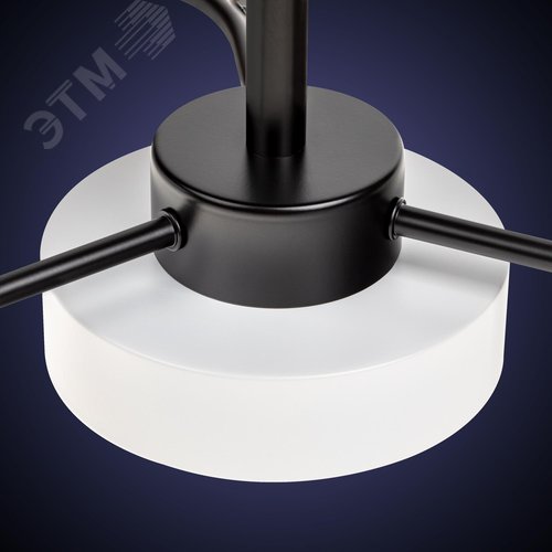 Люстра потолочная светодиодная диммируемая, SCANDIA, с ДУ, 3 режима, 670х670х210мм, 80Вт, 2700К/4200К/6400К, 29м, черный/золото/белый - фото 5