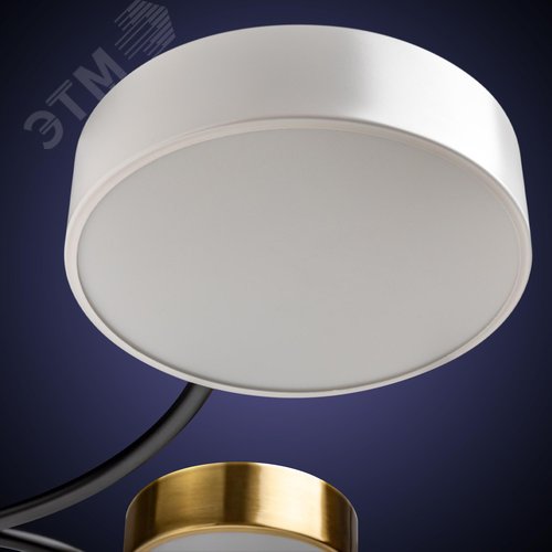 Люстра потолочная светодиодная диммируемая, SCANDIA, с ДУ, 3 режима, 670х670х210мм, 80Вт, 2700К/4200К/6400К, 29м, черный/золото/белый - фото 8