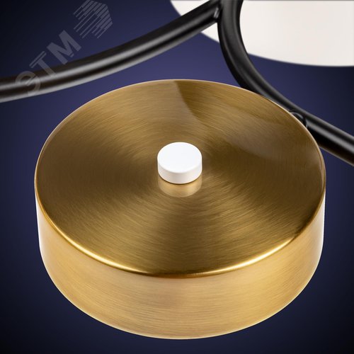 Люстра потолочная светодиодная диммируемая, SCANDIA, с ДУ, 3 режима, 670х670х210мм, 80Вт, 2700К/4200К/6400К, 29м, черный/золото/белый - фото 9