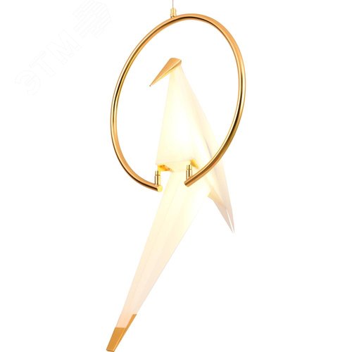 Светильник подвесной светодиодный, декоративный, BIRDIE, 415х330х1200мм, 4000К, золото - фото 5