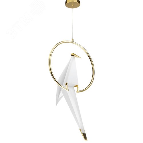 Светильник подвесной светодиодный, декоративный, BIRDIE, 415х330х1200мм, 4000К, золото - фото 1