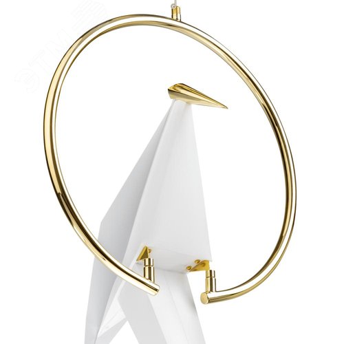 Светильник подвесной светодиодный, декоративный, BIRDIE, 415х330х1200мм, 4000К, золото - фото 4