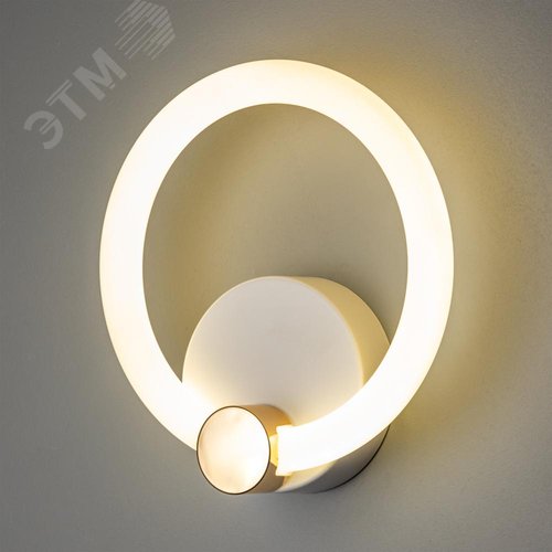 Светильник настенный светодиодный бра, OTTIMO, 200x75x190, 20Вт, 2700K/4200K/6400K, 9м, белый/золото - фото 4