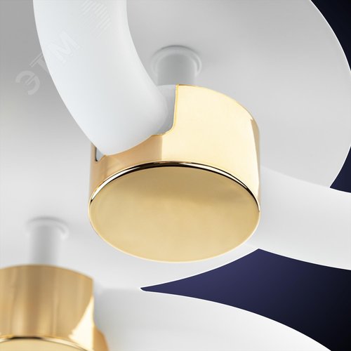 Люстра потолочная светодиодная диммируемая, OTTIMO, Алиса, с ДУ, 3 режима, 405x375x90мм, 2700K/4200K/6400K, 66Вт, 30м, белый/золото - фото 6