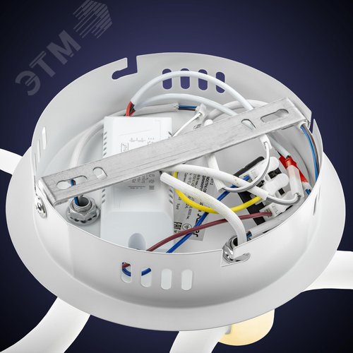 Люстра потолочная светодиодная диммируемая, OTTIMO, Алиса, с ДУ, 3 режима, 405x375x90мм, 2700K/4200K/6400K, 66Вт, 30м, белый/золото - фото 7