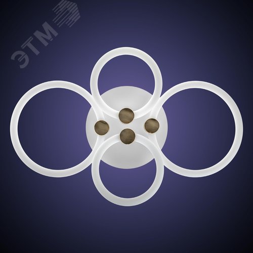 Люстра потолочная светодиодная диммируемая, OTTIMO, Алиса, с ДУ, 3 режима, 615х415х130мм, 100Вт, 2700K+6400K/4200K/6400K+2700K, 45м, белый/золото - фото 4