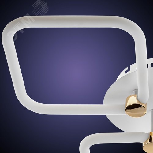 Люстра потолочная светодиодная диммируемая, OTTIMO, Алиса, с ДУ, 3 режима, 720х425х130мм, 102Вт, 2700K+6400K/4200K/6400K+2700K, 46м, белый/золото - фото 6