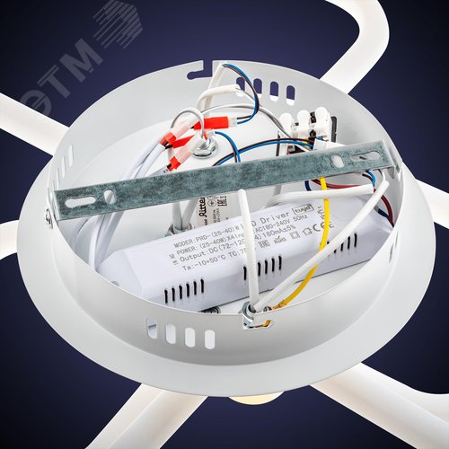 Люстра потолочная светодиодная диммируемая, OTTIMO, Алиса, с ДУ, 3 режима, 720х425х130мм, 102Вт, 2700K+6400K/4200K/6400K+2700K, 46м, белый/золото - фото 7