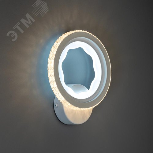 Светильник настенный светодиодный бра, LUCIDO, 195x55x230мм, 24Вт, 9м, белый - фото 7