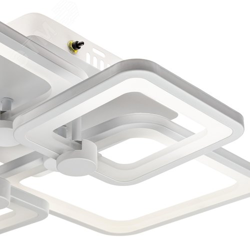 Люстра потолочная светодиодная диммируемая, SPOLETO, с ДУ, 3 режима, 590x390x120мм, 100Вт, 2700+6400K/4200K/6400+2700K, 34м, белый - фото 4