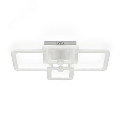 Люстра потолочная светодиодная диммируемая, SPOLETO, с ДУ, 3 режима, 590x390x120мм, 100Вт, 2700+6400K/4200K/6400+2700K, 34м, белый - фото 5