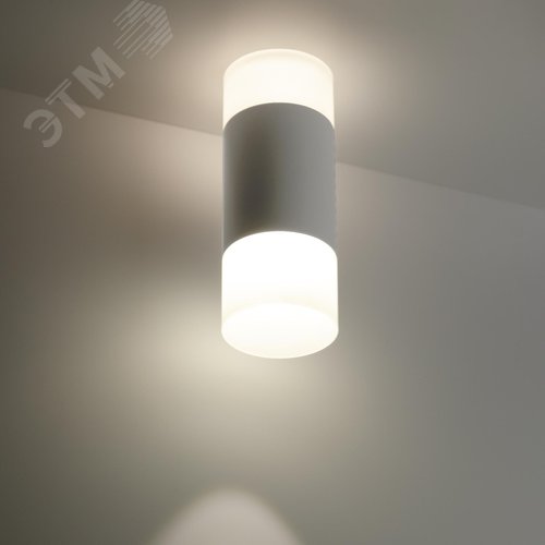 Светильник накладной светодиодный, KASSEL, цилиндр, диаметр 65х170мм, LED 10Вт, 750Лм, 4000К, алюминий, белый - фото 3