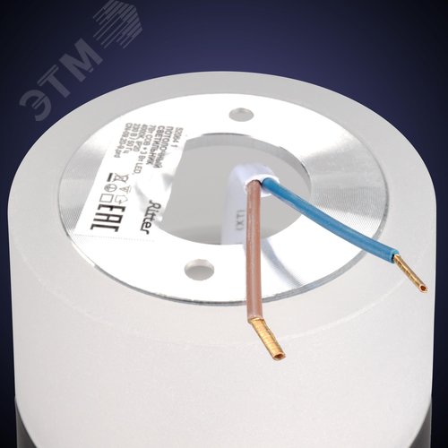 Светильник накладной светодиодный, KASSEL цилиндр, диаметр 65х170мм, LED 10Вт, 750Лм, 4000К, алюминий, черный - фото 5