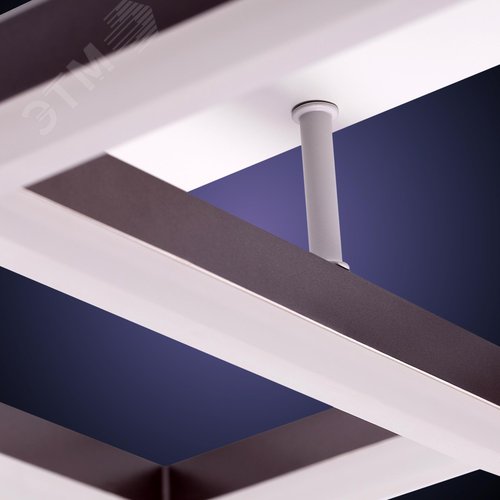 Люстра потолочная светодиодная диммируемая, ECLIPSE, с ДУ, 3 режима, 585х500х130мм, 88Вт, 2700К+6400К/4200К/6400К+2700К, 31м, белый/коричневый - фото 6