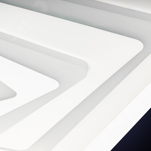 Люстра потолочная светодиодная диммируемая, TRAMPOLI, с ДУ, 3 режима, 490x490x60мм, 100Вт, 3000+6400K/4200K/6400+3000K, 36м, белый - фото 5