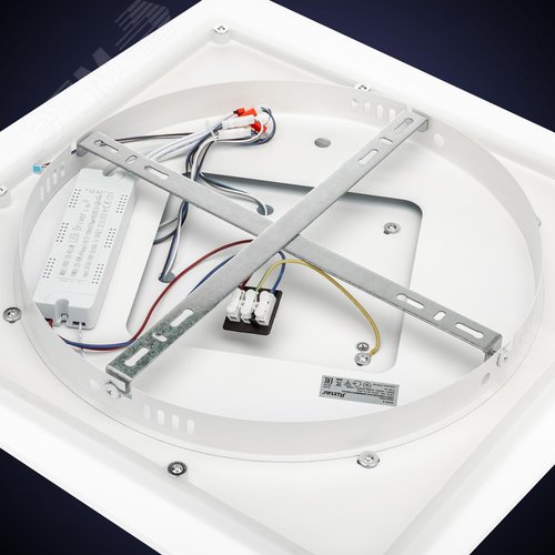 Люстра потолочная светодиодная диммируемая, TRAMPOLI, с ДУ, 3 режима, 490x490x60мм, 100Вт, 3000+6400K/4200K/6400+3000K, 36м, белый - фото 7