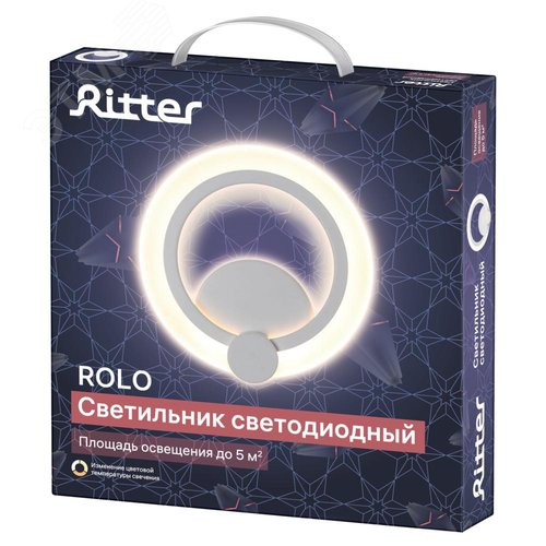 Светильник настенный светодиодный бра, ROLO, 3 режима, 180x185x55мм, 15Вт, 2700К/4200К/6400К, 5м, белый - фото 7
