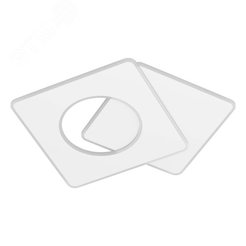 Люстра потолочная светодиодная диммируемая, BREZZO, с ДУ, 3 режима, 755x600x50мм, 100Вт, 2700+6400K/4200K/6400+2700K, 35м, белый - фото 1