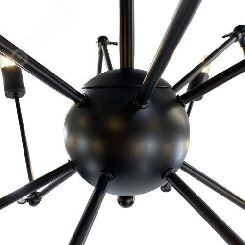 Люстра потолочная, HALM, 1200х1200х620мм, 12хE27, металл, черный - фото 3