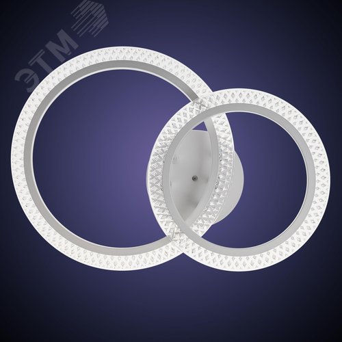 Люстра потолочная светодиодная диммируемая, RIFLESSO, с ДУ, 3 режима, 470х330х120мм, 52Вт, 2700K/4200K/6400K, 16м, белый - фото 4