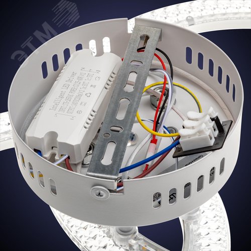 Люстра потолочная светодиодная диммируемая, RIFLESSO, с ДУ, 3 режима, 470х330х120мм, 52Вт, 2700K/4200K/6400K, 16м, белый - фото 7