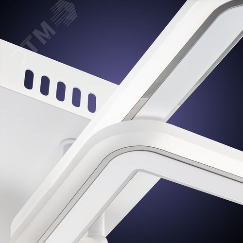 Люстра потолочная светодиодная диммируемая, SERENITA с ДУ, 3 режима, 650х320х85мм, 84 Вт, 2700+6400К/4200К/6400+2700К, 26м, белый/хром - фото 6