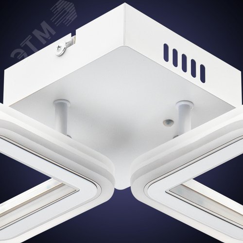 Люстра потолочная светодиодная диммируемая, SERENITA с ДУ, 3 режима, 650х320х85мм, 84 Вт, 2700+6400К/4200К/6400+2700К, 26м, белый/хром - фото 7