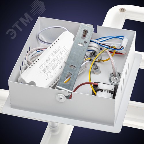 Люстра потолочная светодиодная диммируемая, SERENITA с ДУ, 3 режима, 650х320х85мм, 84 Вт, 2700+6400К/4200К/6400+2700К, 26м, белый/хром - фото 8