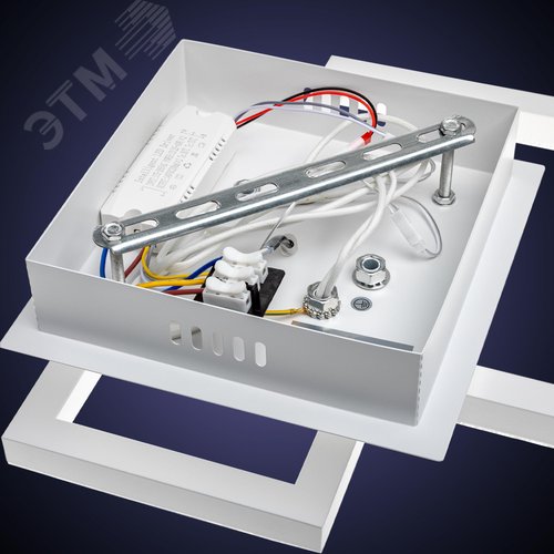 Люстра потолочная светодиодная диммируемая, SERENITA, с ДУ, 3 режима, 310x310x130мм, 60Вт, 2700К/4200К/6400К, 18м, белый - фото 8