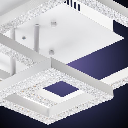 Люстра потолочная светодиодная диммируемая, SERENITA, с ДУ, 3 режима, 405х405х170мм, 108Вт, 2700К/4200К/6400К, 33м, белый - фото 7