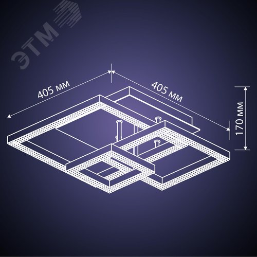 Люстра потолочная светодиодная диммируемая, SERENITA, с ДУ, 3 режима, 405х405х170мм, 108Вт, 2700К/4200К/6400К, 33м, белый - фото 13