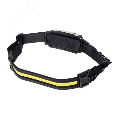 Фонарь налобный, аккумуляторный, LED COB, гибкая панель, регулируемый ремень, датчик движения, 5 режимов работы, 7Вт, 1200 мАч, 300Лм, IP44 - фото 1