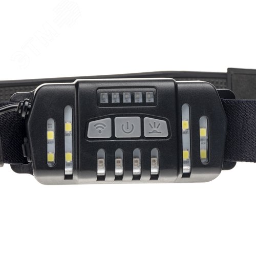 Фонарь налобный, аккумуляторный, LED COB, гибкая панель, регулируемый ремень, датчик движения, 5 режимов работы, 7Вт, 1200 мАч, 300Лм, IP44 - фото 5