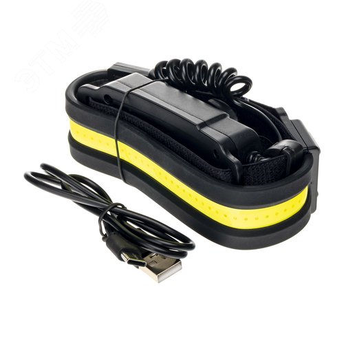 Фонарь налобный, аккумуляторный, LED COB, гибкая панель, регулируемый ремень, датчик движения, 5 режимов работы, 7Вт, 1200 мАч, 300Лм, IP44 - фото 8