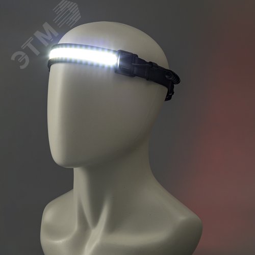 Фонарь налобный, аккумуляторный, LED COB, гибкая панель, регулируемый ремень, датчик движения, 5 режимов работы, 7Вт, 1200 мАч, 300Лм, IP44 - фото 11