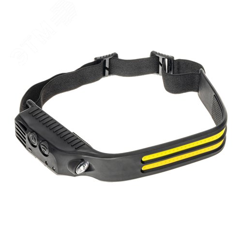 Фонарь налобный, аккумуляторный, LED COB, гибкая панель, боковой фонарь, регулируемый ремень, датчик движения, 5 режимов работы, 7Вт+3Вт, 1200 мАч, 600Лм, IP44 - фото 1