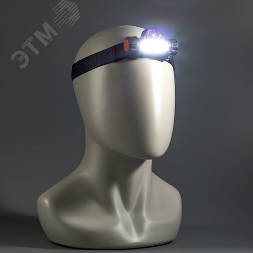 Фонарь налобный, аккумуляторный, LED COB, регулируемый ремень, магнит, 2 режима работы, 5Вт+3Вт, 1200 мАч, 210Лм, IP44 - фото 8