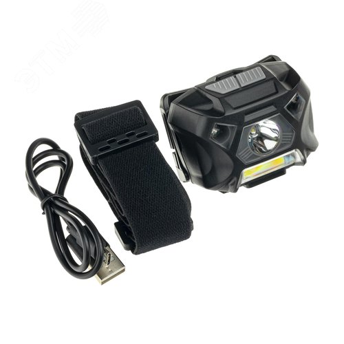 Фонарь налобный аккумуляторный LED регулируемый ремень датчик движения 5 режимов работы 3Вт+3Вт 1200 мАч 140Лм IP44 56208 9 Ritter - фото 10