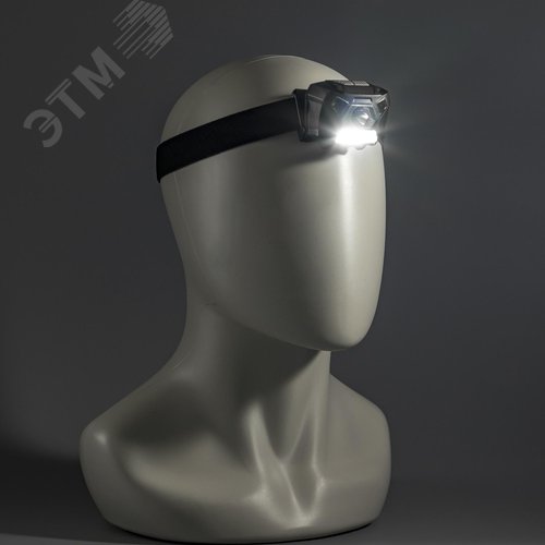 Фонарь налобный аккумуляторный LED регулируемый ремень датчик движения 5 режимов работы 3Вт+3Вт 1200 мАч 140Лм IP44 56208 9 Ritter - фото 13