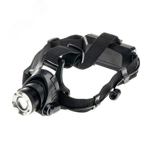 Фонарь налобный, аккумуляторный, LED, регулируемый ремень, 3 режима работы, 10Вт, 1200 мАч, 200Лм, IP44 - фото 1