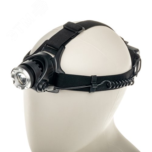 Фонарь налобный, аккумуляторный, LED, регулируемый ремень, 3 режима работы, 10Вт, 1200 мАч, 200Лм, IP44 - фото 2