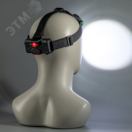 Фонарь налобный, аккумуляторный, LED, регулируемый ремень, 3 режима работы, 10Вт, 1200 мАч, 200Лм, IP44 - фото 9