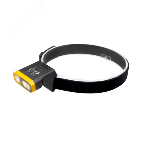 Фонарь налобный, аккумуляторный, LED, регулируемый ремень, крепление на кепку, датчик движения, 5 режимов работы, 5Вт+5Вт, 1200 мАч, 300Лм, IP44 - фото 1