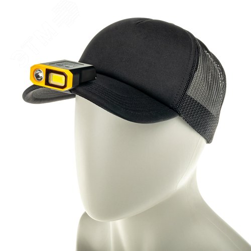 Фонарь налобный, аккумуляторный, LED, регулируемый ремень, крепление на кепку, датчик движения, 5 режимов работы, 5Вт+5Вт, 1200 мАч, 300Лм, IP44 - фото 6