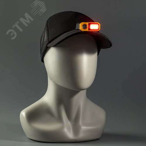 Фонарь налобный, аккумуляторный, LED, регулируемый ремень, крепление на кепку, датчик движения, 5 режимов работы, 5Вт+5Вт, 1200 мАч, 300Лм, IP44 - фото 13