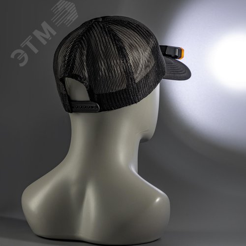 Фонарь налобный, аккумуляторный, LED, регулируемый ремень, крепление на кепку, датчик движения, 5 режимов работы, 5Вт+5Вт, 1200 мАч, 300Лм, IP44 - фото 16