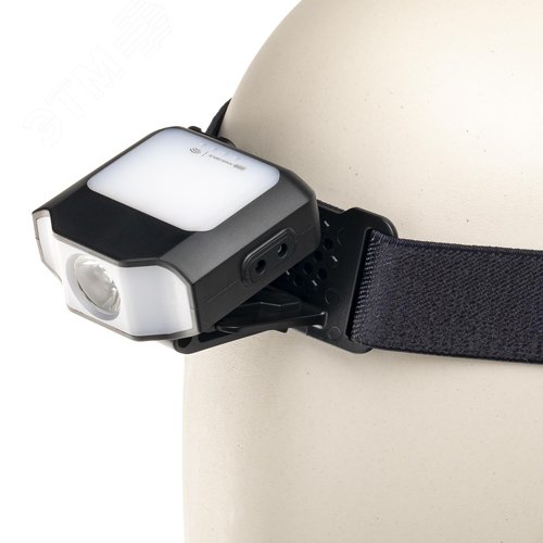 Фонарь налобный, аккумуляторный, LED, регулируемый ремень, крепление на кепку, подвес, датчик движения, 3 режима работы, 5Вт, 1200 мАч, 180Лм, IP44 - фото 7